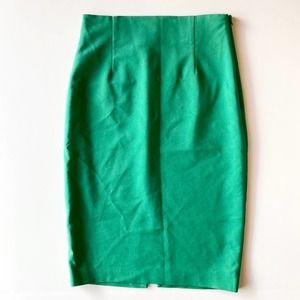 Zara Woman Pencil Skirt Green Career Work Size S